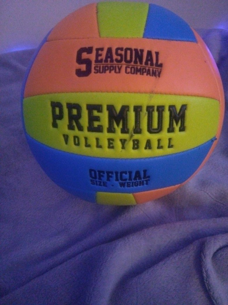Blue, Yellow, And Orange Volleyball It's brand new with NO holes Nor Scratches On It