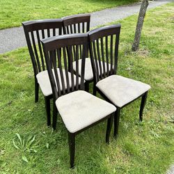 4 Wooden Dining Chairs [Pending Pick Up]