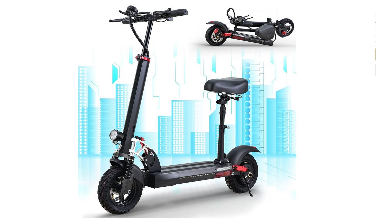 Electric Scooter for Adults, Foldable Electric Scooter Adults with Removable Seat, 600W Motor, Speed 28 MPH & 15.5 Miles Range, UL Certified Commuting