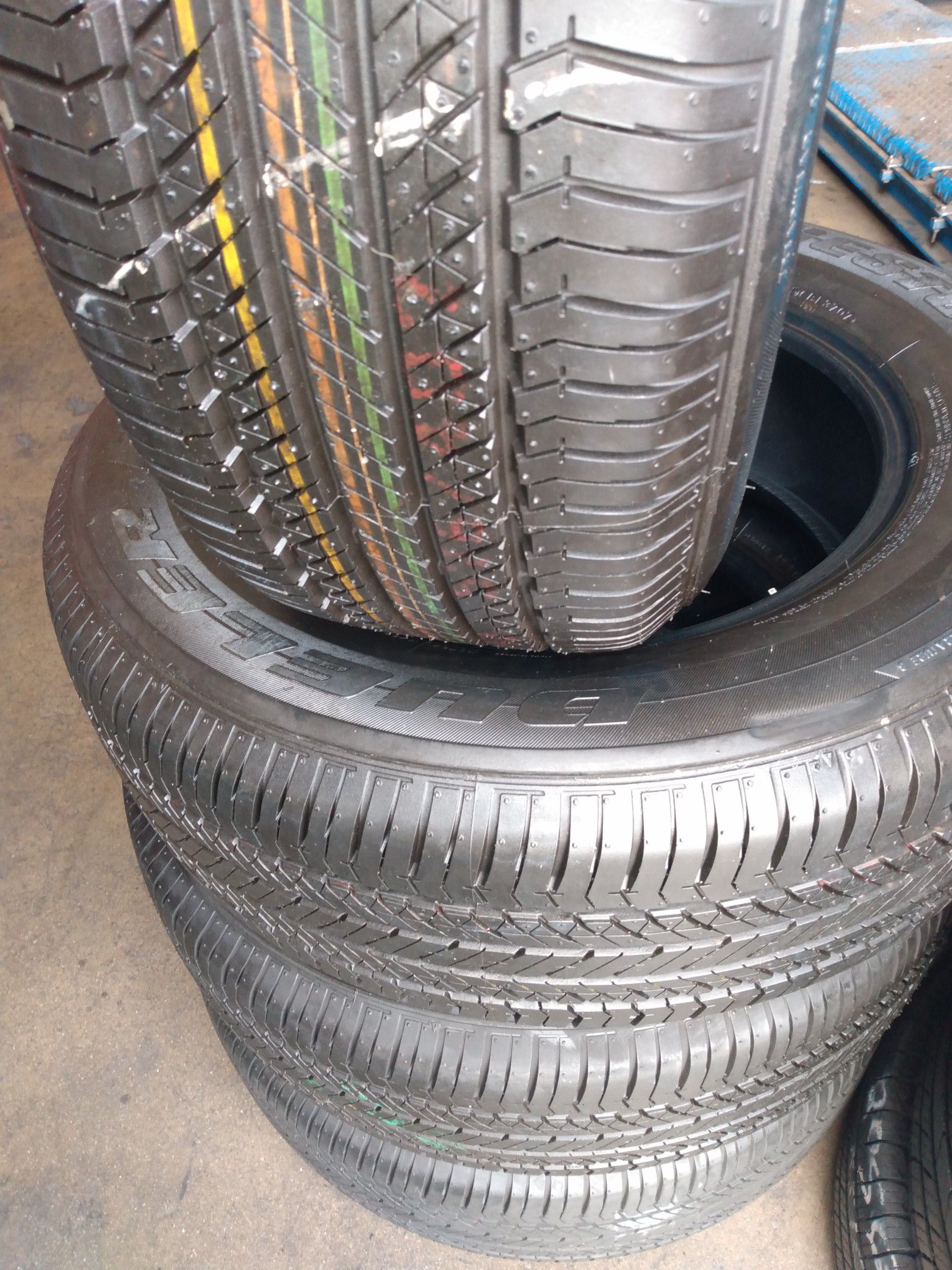 Set of 4 tires =245/65/17-Bridgestone 95% of life