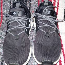 Boys Black Adidas X PLR Running Shoes, Size 8