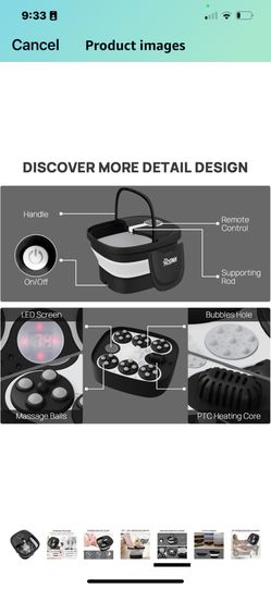 Collapsible Foot Spa Massager With Remote Control