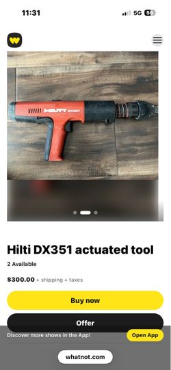 Hilti powder actuated DX-351
