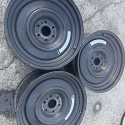 3 Steelies 22” Oem Chevy GMC Wheels 