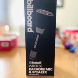 BRAND NEW! Billboard Bluetooth Wireless Karaoke Mic & Speaker with Built-In Effects
