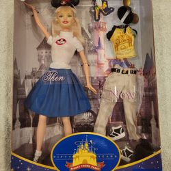 Disneyland 50th Anniversary Barbie Doll "Then And Now"