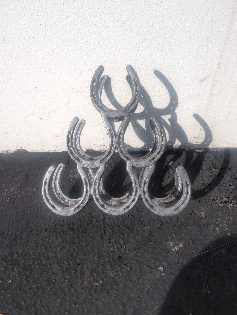 Authentic Western Horseshoe Wine Rack