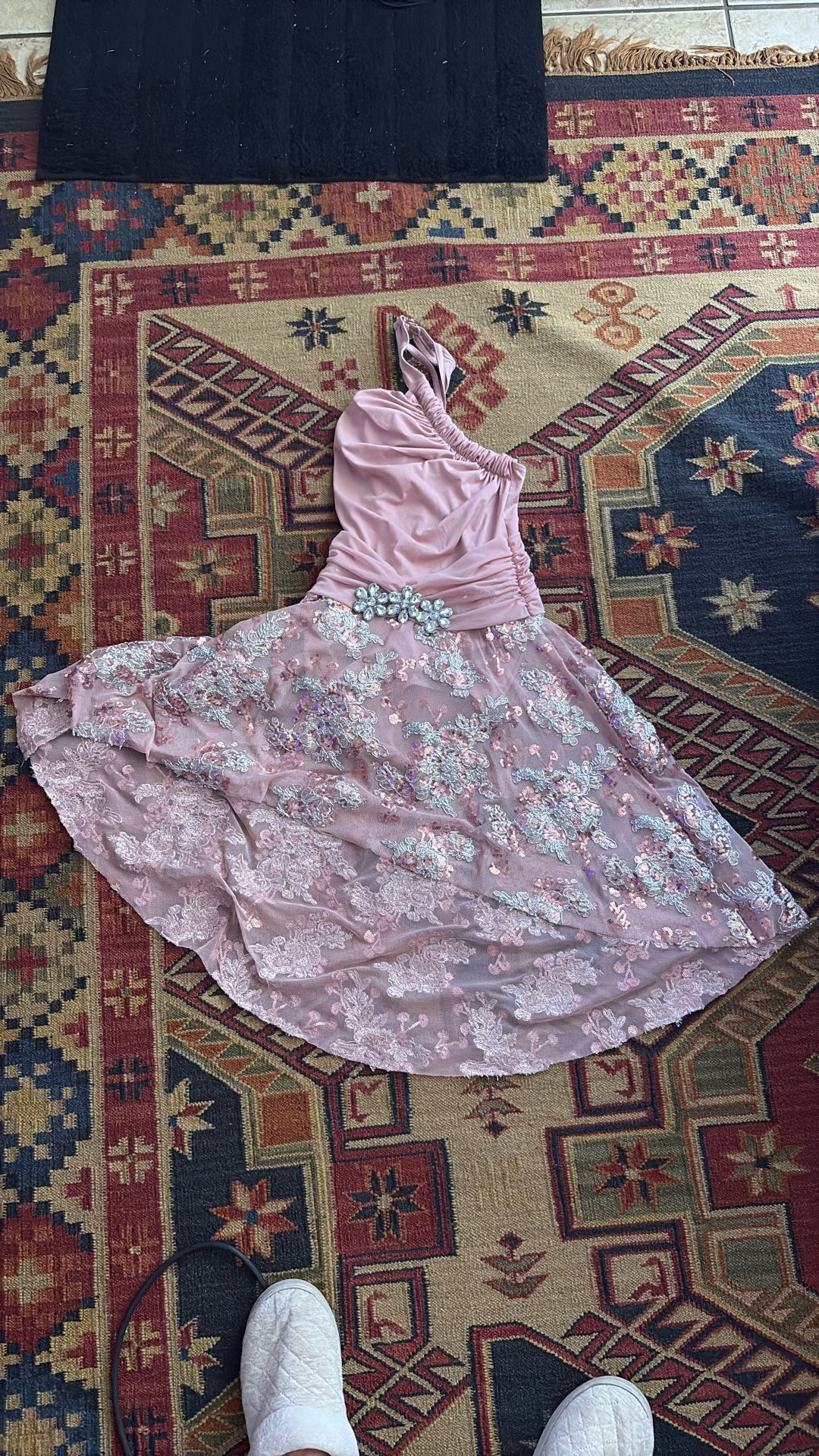 Pink Dress With Stones
