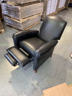 Black leather recliner