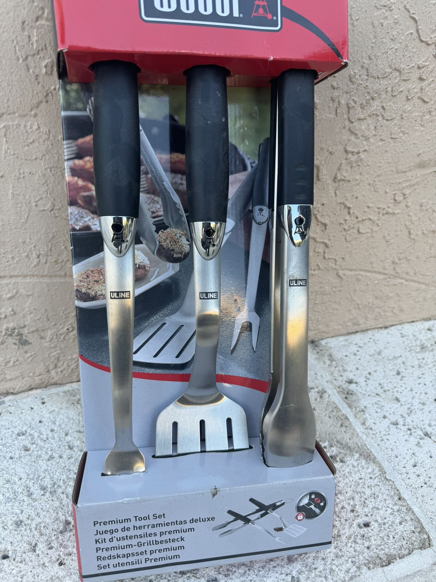 Weber Stainless Steel 3 Piece BBQ Tool Set 