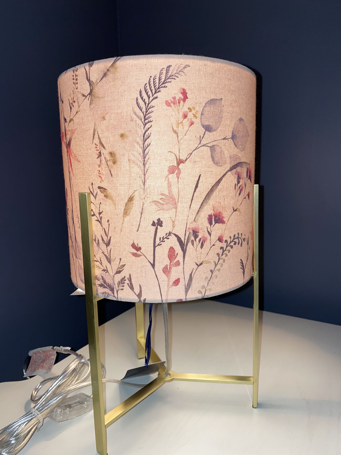 Rachel Zoe Pink Floral Table Lamp