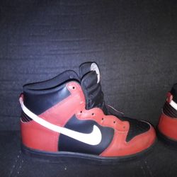 Black red and white Nike