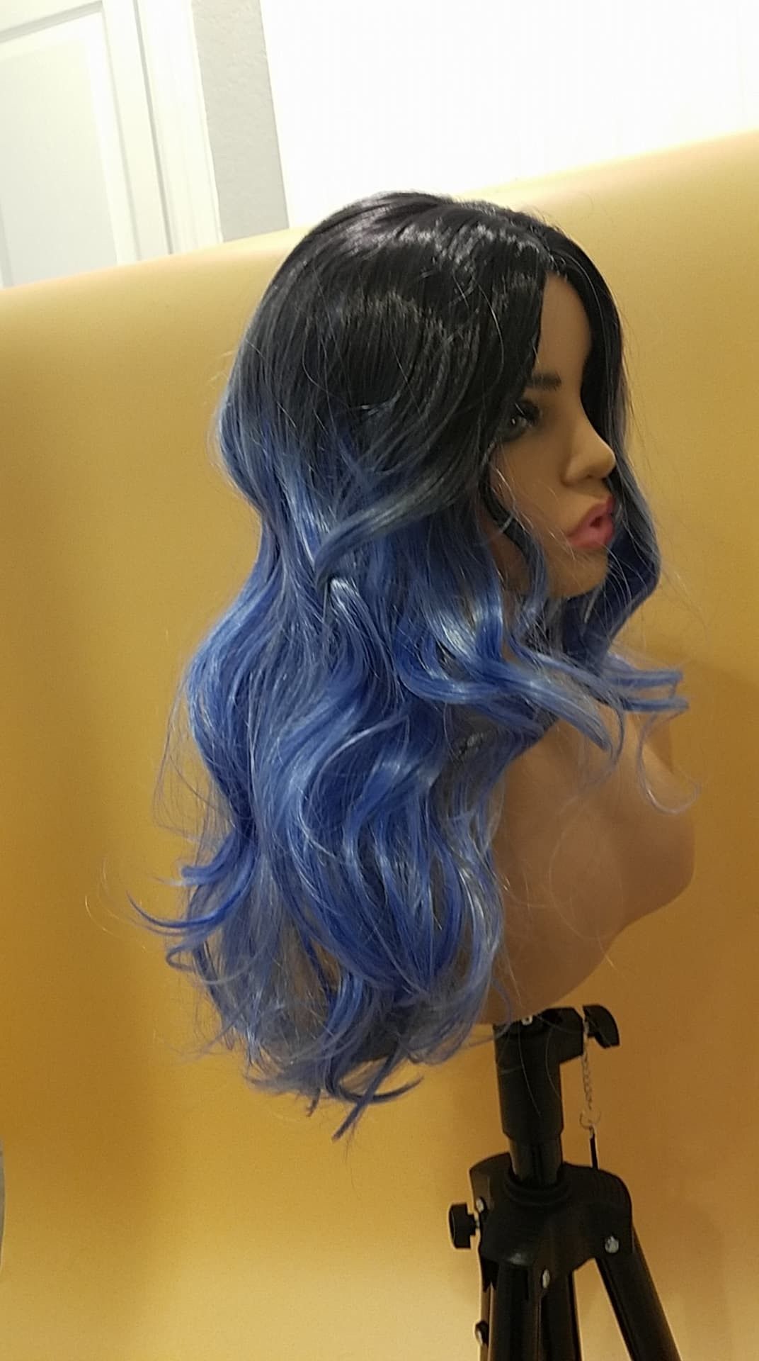 Long Blue Wavy Wig