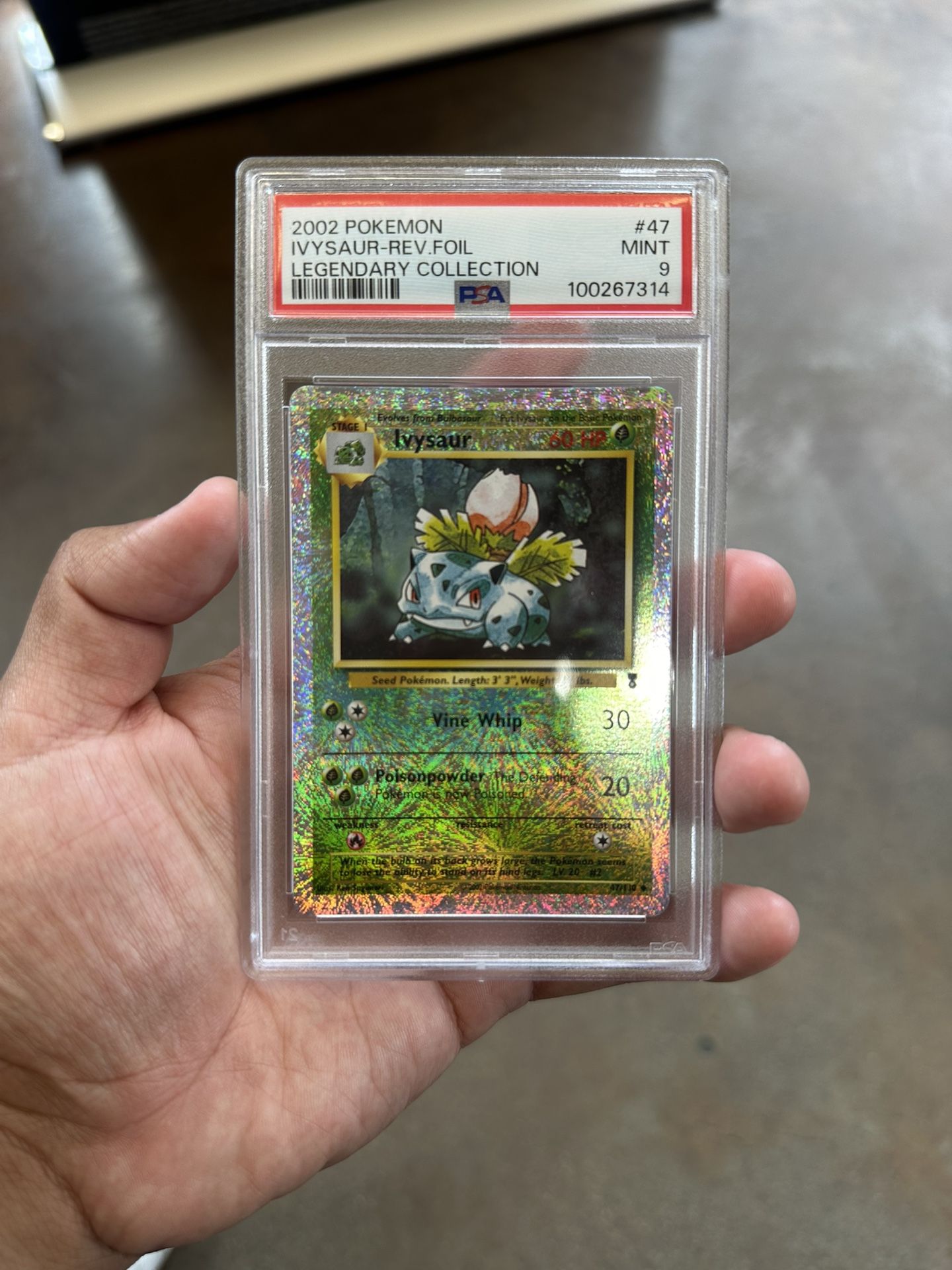 Pokemon Ivysaur PSA 9 Legendary Collection