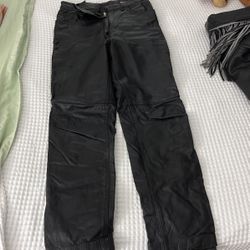 Women Black Leather “Jim Morrison “ Pants