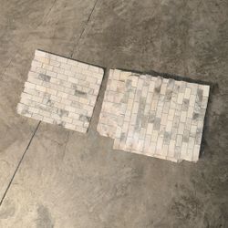 6 Pieces Carrara Classique Brick 12 in. x 12 in. x 0.31 in. Honed Marble Mesh-Mounted Mosaic Tile 