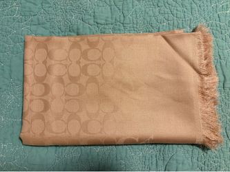 Peach- Colored Coach Scarf