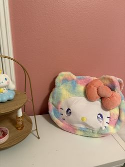 Sanrio Face Big Rainbow Tote Bag - Made With Soft And Fluffy Fabric