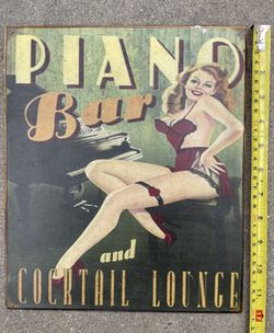 Pin Up Metal Tun Sign
