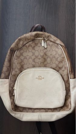 Coach Signature Backpack Khaki Chalk