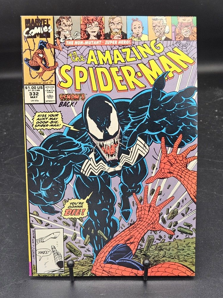 Amazing Spider-Man #332 Erik Larsen Venom Cover Marvel 1990