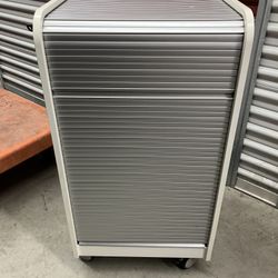 Mini Computer Desk Roll Up Door With Lock & Key 