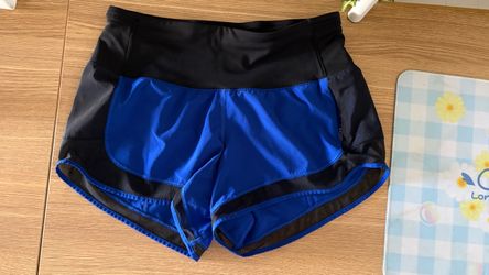 Lululemon Women’s Blue & Black Color Blocked Running Shorts
