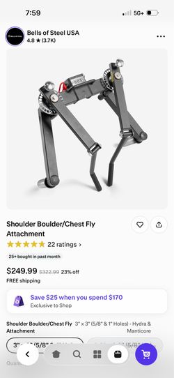 Shoulder/ chest attachment for rack