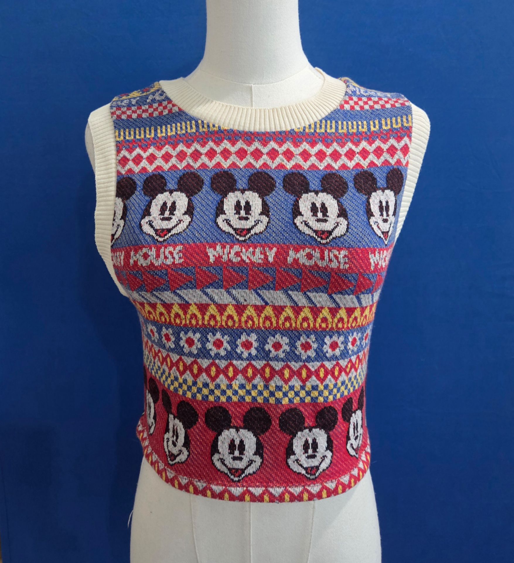 Disney ZARA Mickey Mouse Sweater Vest Tank Top Womens SIZE M