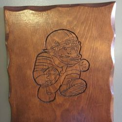 Football player carving