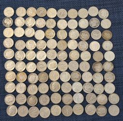 100 SILVER DIMES
