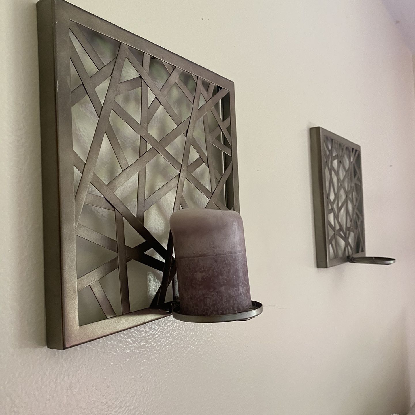 Metal Candle Wall Sconces (SET OF TWO)