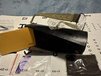 NEW FENDI prescription Glasses Frames With Case Cloth And COA 