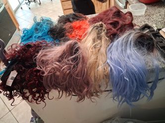 15 beautiful wigs  some human hair