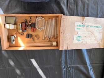 Vintage Apothecary Kit in Wooden Box