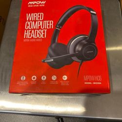 New MPOW Wired USB Headset Single Side