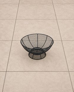 Black Metal Wire Fruit Bowl / Decorative Basket – 11”