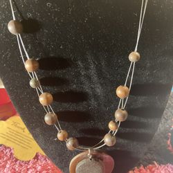 This Is Pre Love VTG BOHO WOOD DISC NECKLACE 