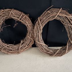 Two 12” Grapevine Wreaths