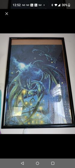 Blue Dragon Puzzle In Plastic Frame $14
