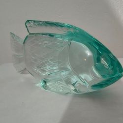 VINTAGE GLASS FISH SCULPTURE - FIGURINE 6.5"×3.5" ×1.5" - V89