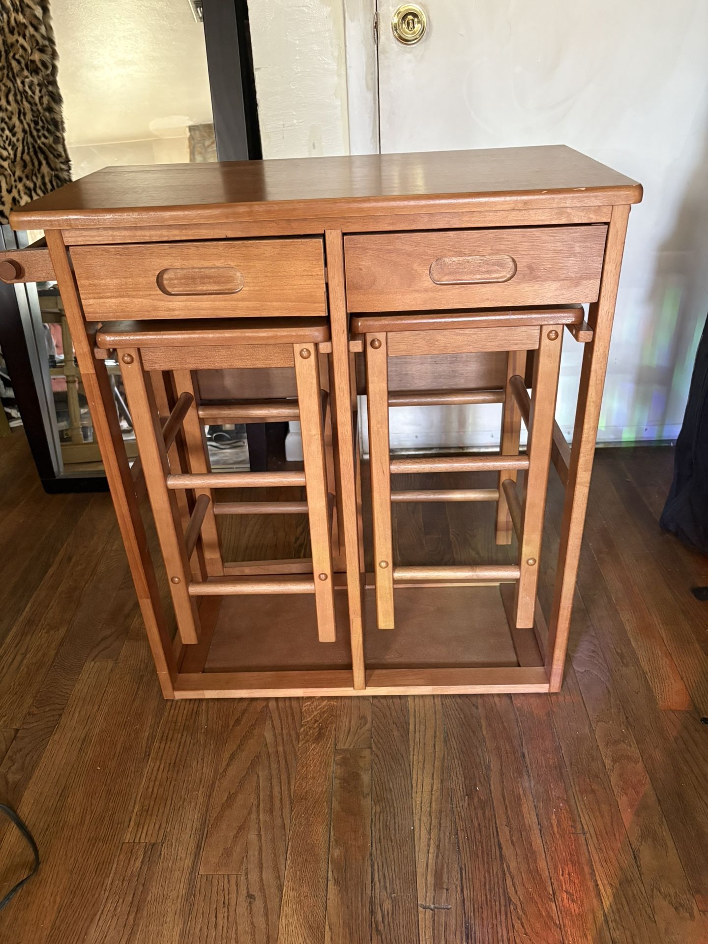 Folding Table With Two Stools 