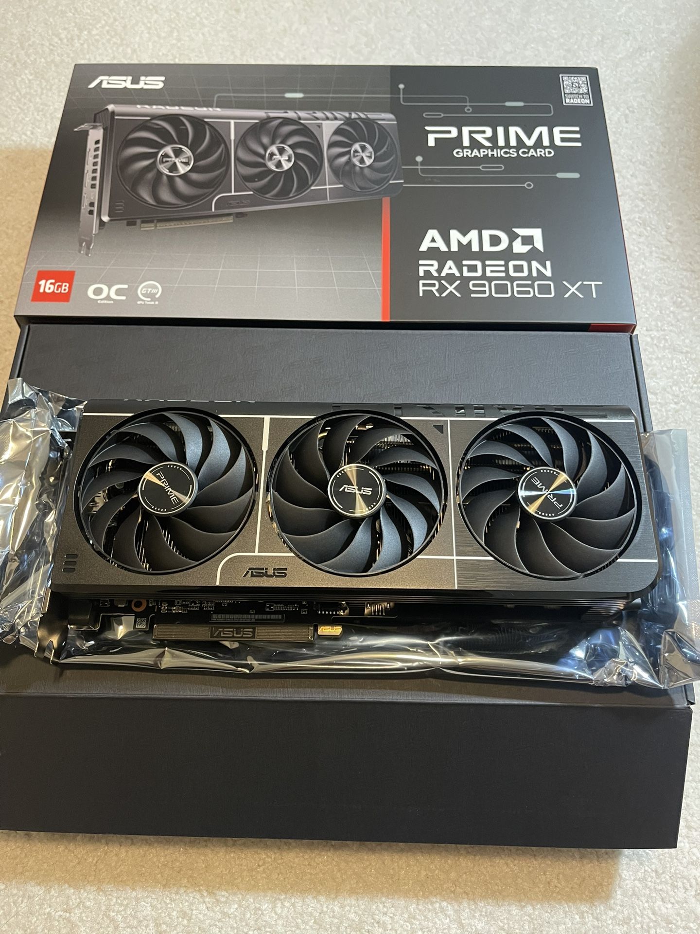 ASUS PRIME AMD RADEON RX 9060 XT 16G OC Edition GPU Graphic Card For Gaming PC Parts For Sale