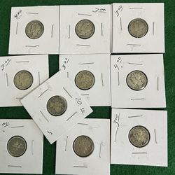 10 Mercury Dimes