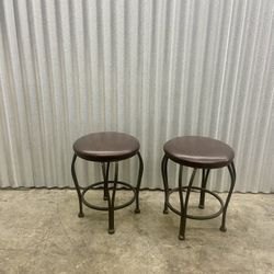 FOR SALE: Two Brown Small Stools