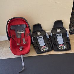 Baby carseat Peg-Perego with 2 car base