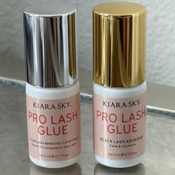 Kiara sky, professional lash glue in clear&black. 