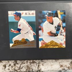 1996 Pinnacle Eddie Murray and Darryl Strawberry Baseball Cards 