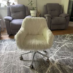 Cute White Office Chair Fluffy