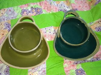 Set of serving dishes. New